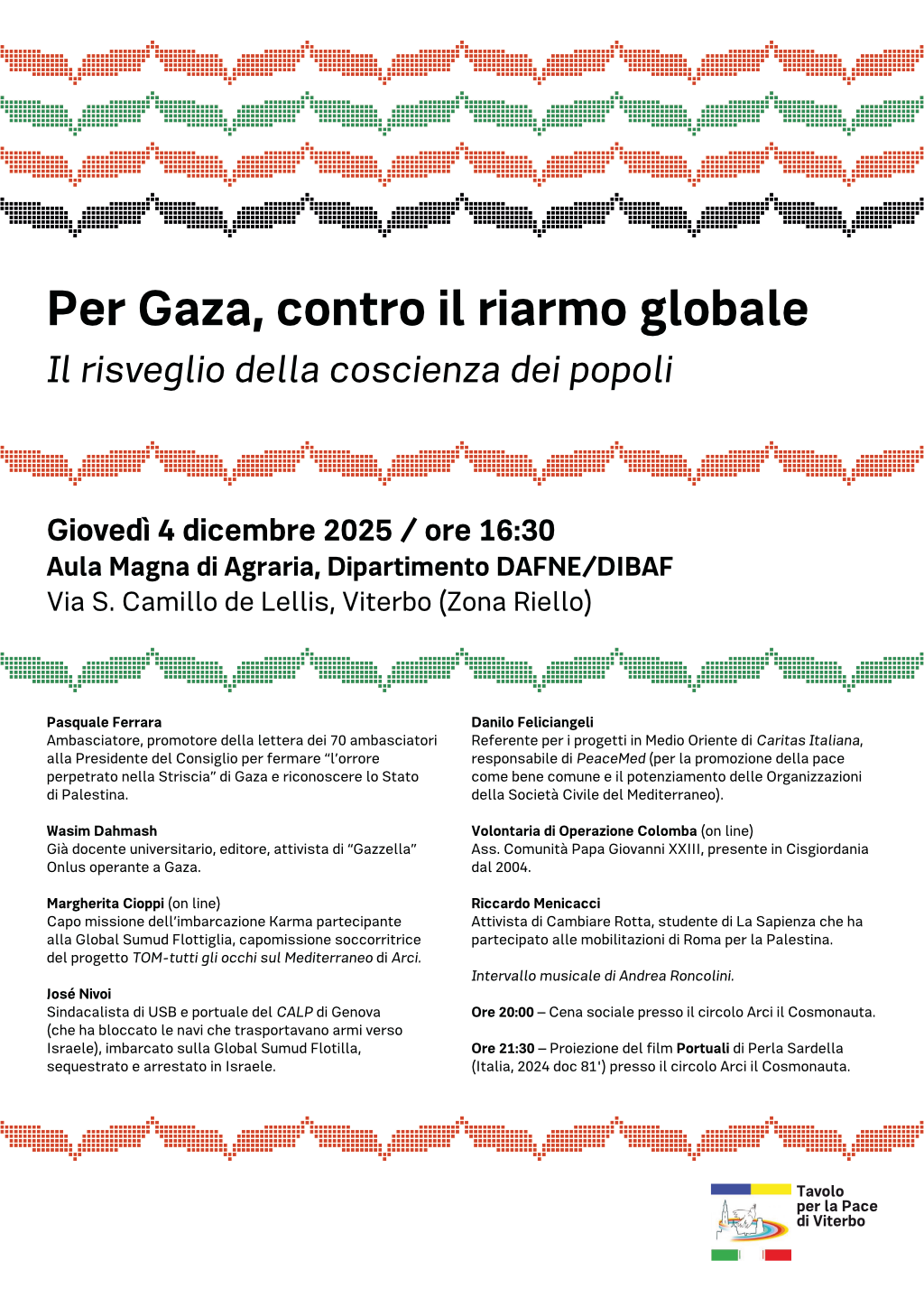 Per Gaza contro il riarmo globale